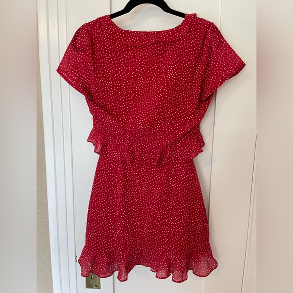 superdown Mercy Polka Dot Dress in red (S) - Picture 6 of 7